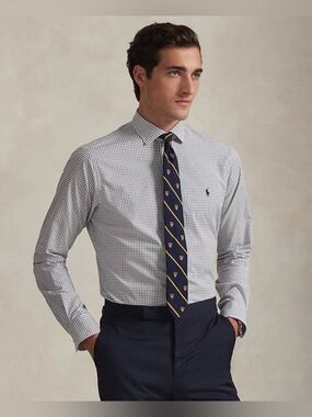 Ralph Lauren: Long-Sleeve Checked Classic Fit Button-Down Shirt Size Large